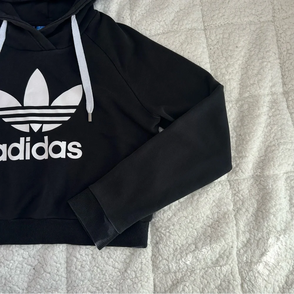 Adidas Black Hoodie with White Logo - Picture 2 of 11